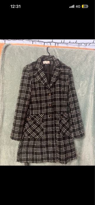 Palton elegant  alb negru misse ditti