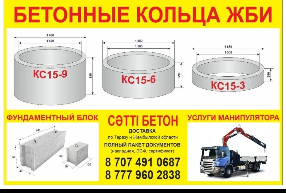 Кольца для Канализации Срочно продается