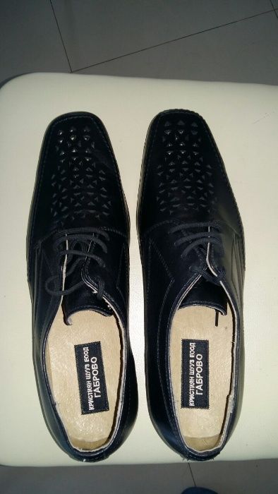 Нови мъжки черни високи боти RESERVED естествена кожа 45 номер