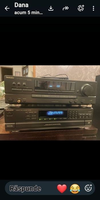 Technics statie CD Player 5 CD si 2 boxe