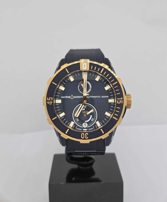 Ulysse Nardin Diver Chronometer 44mm — Titanium & Rose Gold, Blue Dial