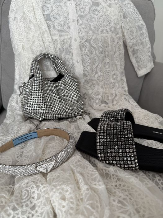Праздничный современный набор:платье,обувь,сумка Prada,Alex Wang!!!