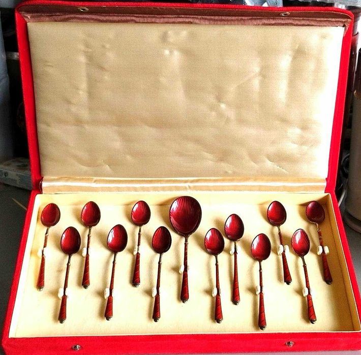 Cutie, set tacamuri argint 925S Danemarca