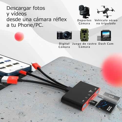 5-в-1 четец за карти памет USB OTG SD/Micro SD