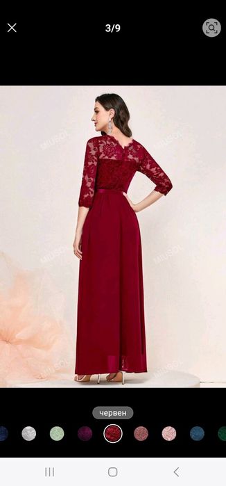 Червена рокла размер Л