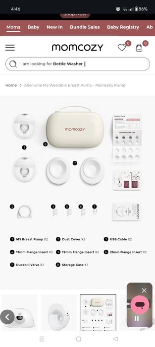NOUA! MomCozy M5 poampa san dubla mov
