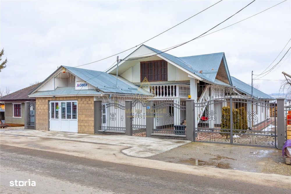 Casa P+M, teren 1500 mp + Afacere de Vanzare, com. Blagesti