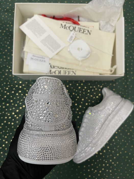Alexander McQueen Silver Crystal Ultra Premium Quality