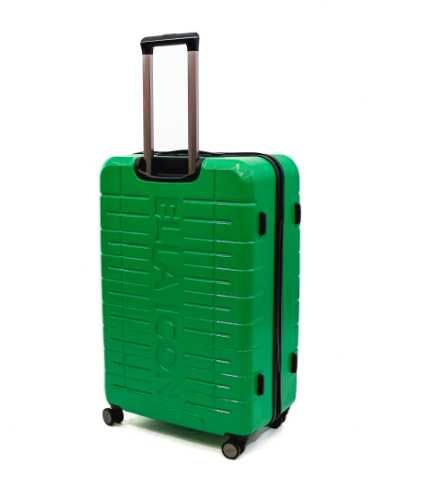 Troler Ella Icon Leaf cu 4 roti duble, ABS, 77x50x30 cm, Verde