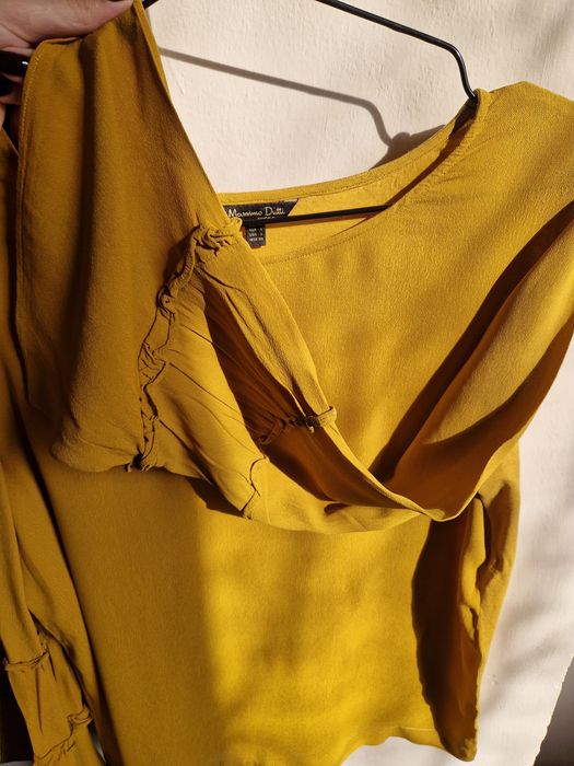 Блузка Massimo Dutti горчичная