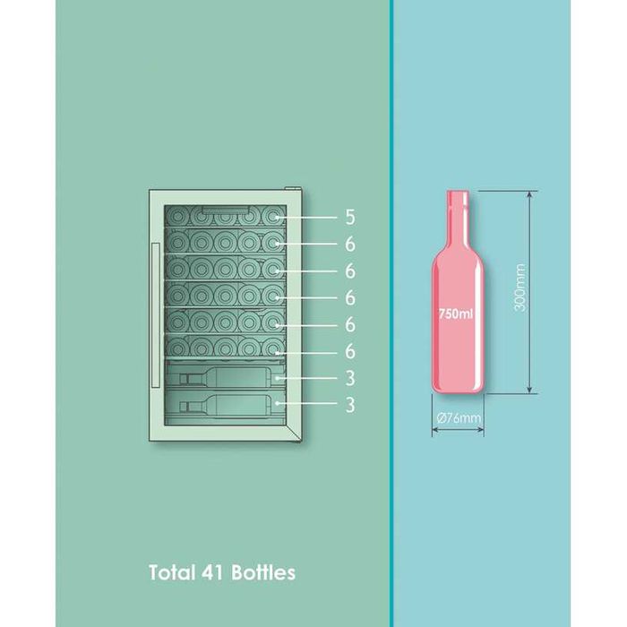 Нов охладител/витрина за вино CANDY CWC 150 EM/NF 41 бутилки