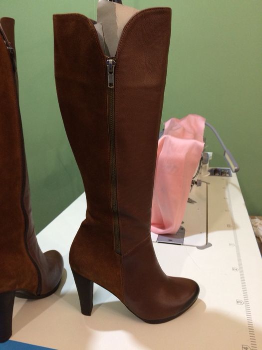 Сапоги зимние кожаные