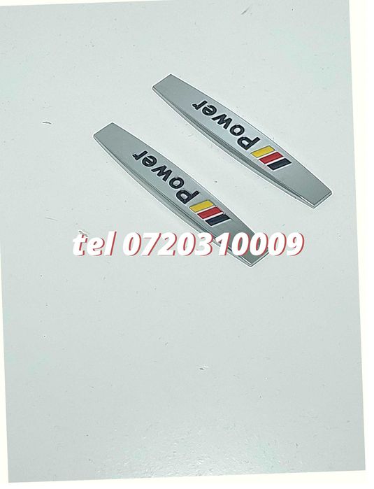 Set 2 Buc Emblema Decorativa Metalice Inclusa