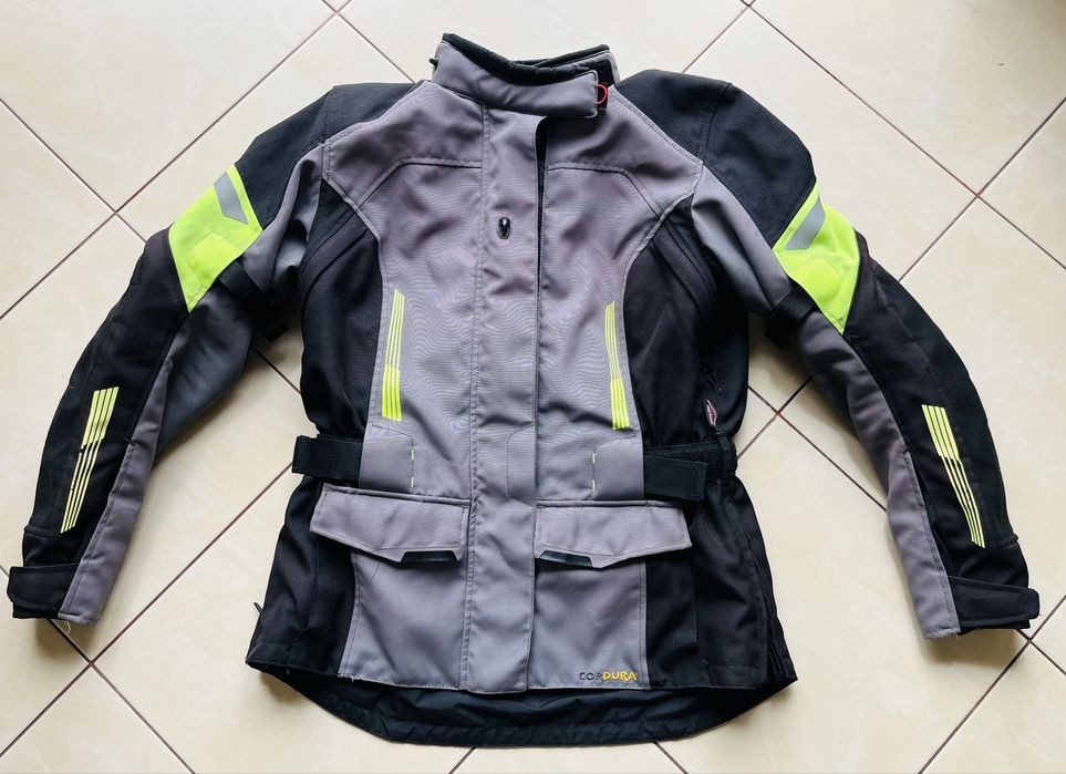 Set moto damă FLM Cordura M/S, protecții complete, impermeabil, ca nou