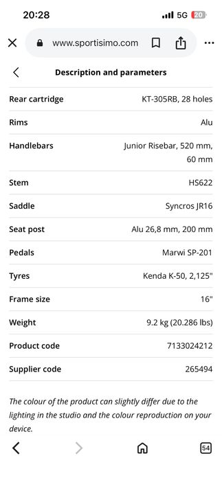 Детско колело 16 Scott Voltage