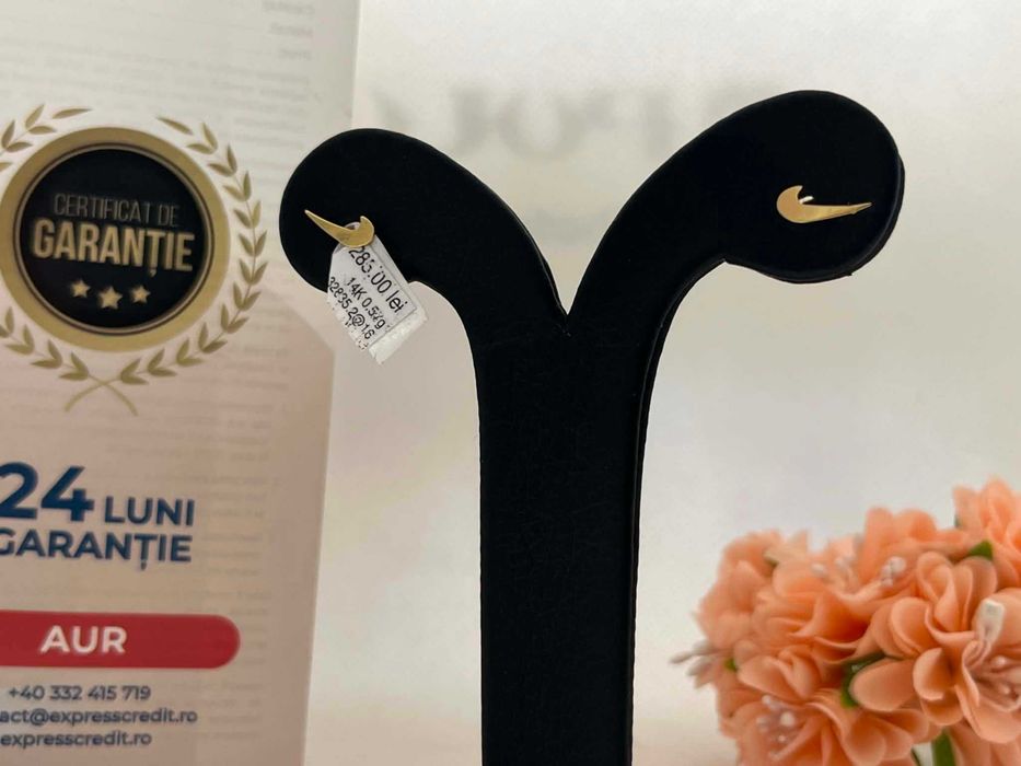 Cercei Aur 14k 0.57g (AG16 Moldova b32835.2)-Garantie 2 ani!