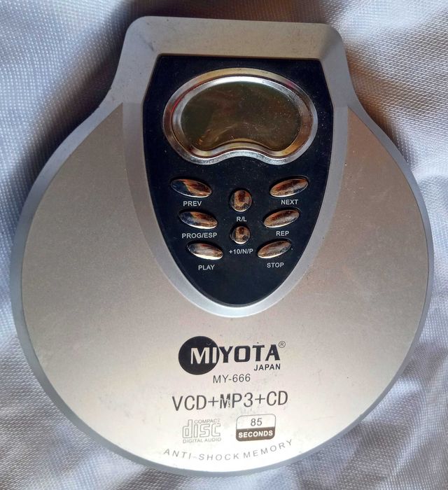 Преносим плейър,дискмен Miyota Japan. VCD+MP3+CD. за ремонт