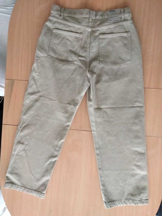 Blugi barbati Bershka wide leg noi M bej 2024