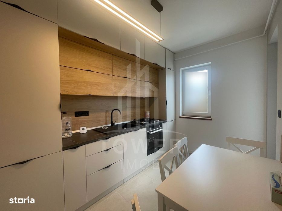 Apartament 2 camere decomandat,et 1-55mp,mobilat,6mp balcon,zona Brana