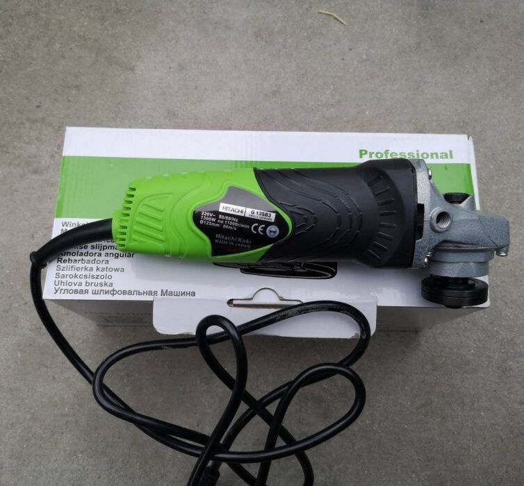 Ъглошлайф,флекс Hitachi , 1300 W, 125 мм Шлейф