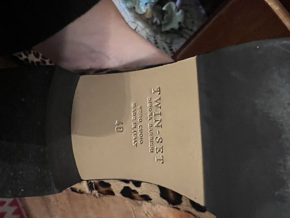 Cizme Twin Set, originale, piele ponei