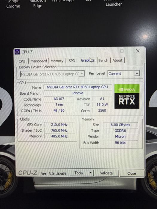Laptop Lenovo LOQ Ryzen 7 / RTX 4050 6GB / 24GB RAM / 512GB SSD