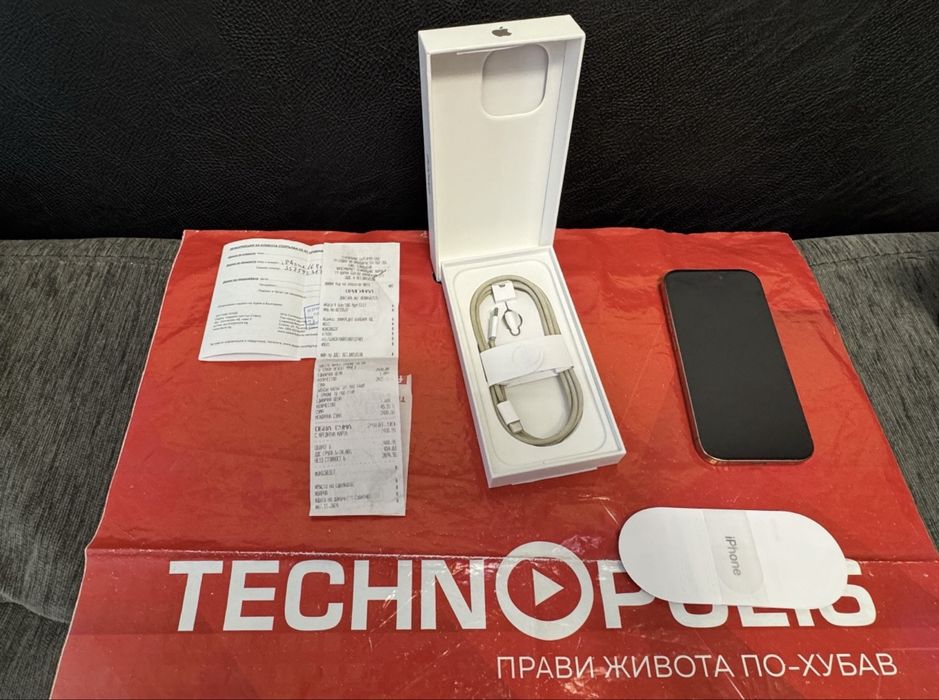КАТО НОВ 128GB iPhone 16 Pro 5G Technopolis Гаранция до 2026г. Desert