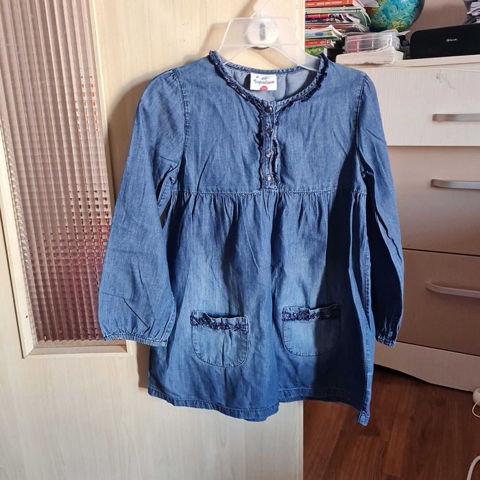 Rochii sarafane tunici marime denim/ blugi 128