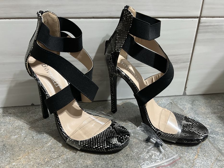 Sandale Botinelli Snake Print NOI cu Toc 12 cm – Stil Modern & Sexy