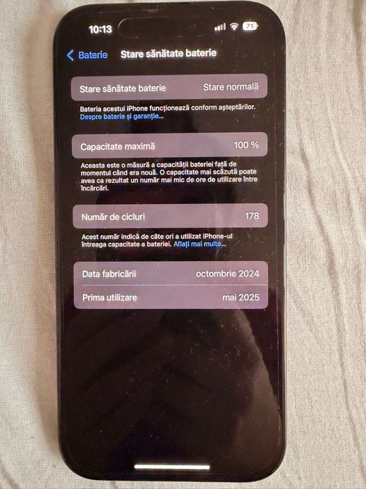 Vand iPhone 15 100% impecabil