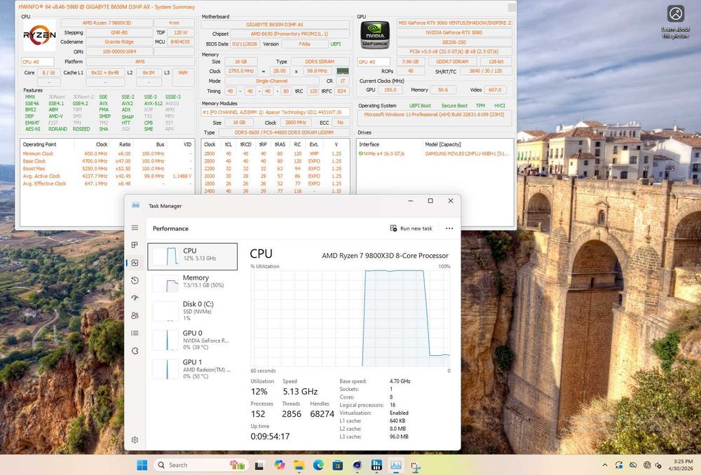 Gaming eSports Ryzen 7 9800X3D 16GB DDR5 RTX 5060