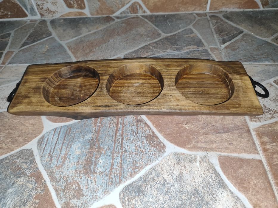 Ръчно изработено плато от орех