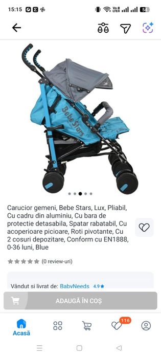 Căruț sport gemeni