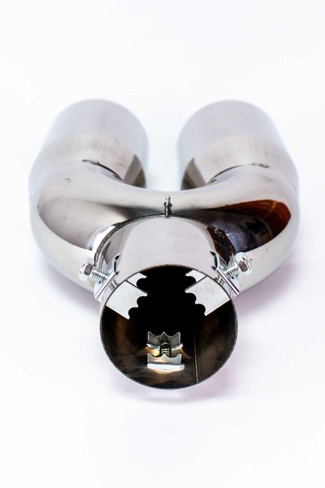 Накрайник за ауспух, двоен, неръждаема стомана