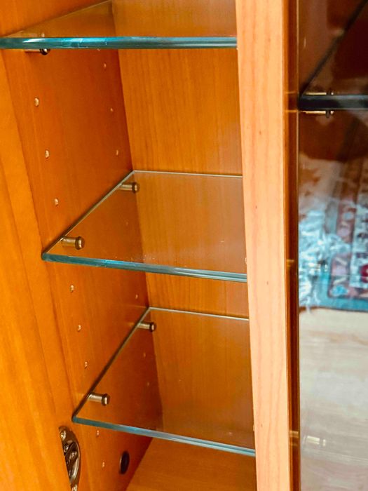 Масивен комплект Бюфет + Витрина + ТВ/Видео Шкаф