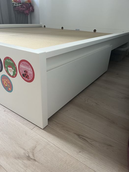 Pat MALM 180x200 + somiere intregi pal + 2 sertare