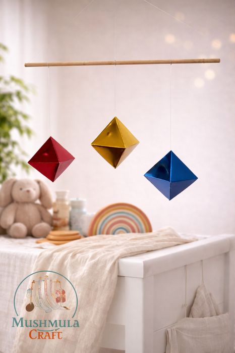 Монтесори Въртележка за кошара " осмостенник "/octahedron подарък бебе