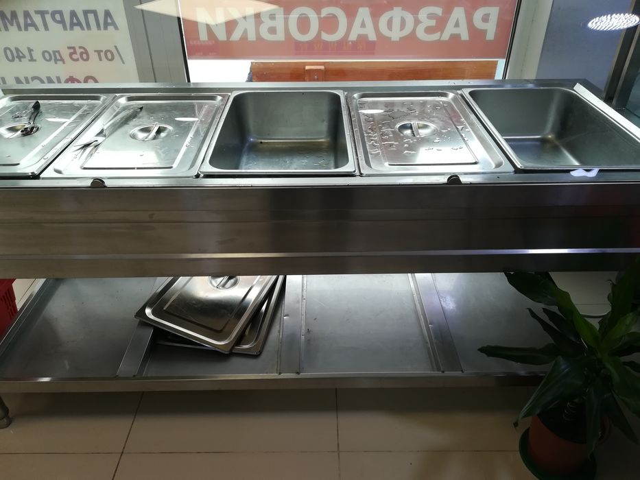 Топла витрина Бен Мари  с 5GN 1/1-НОВИ- ПРОМОЦИЯ