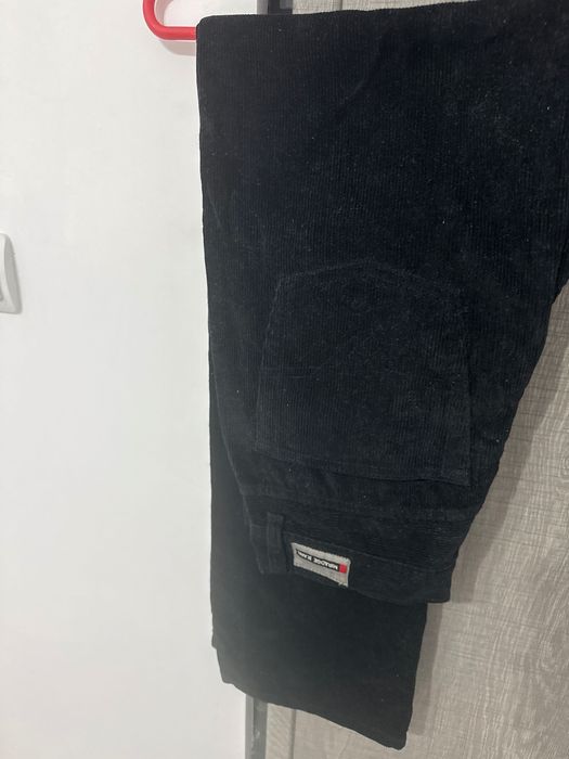 Jeans negri de catefea reiata largi jos nr 32