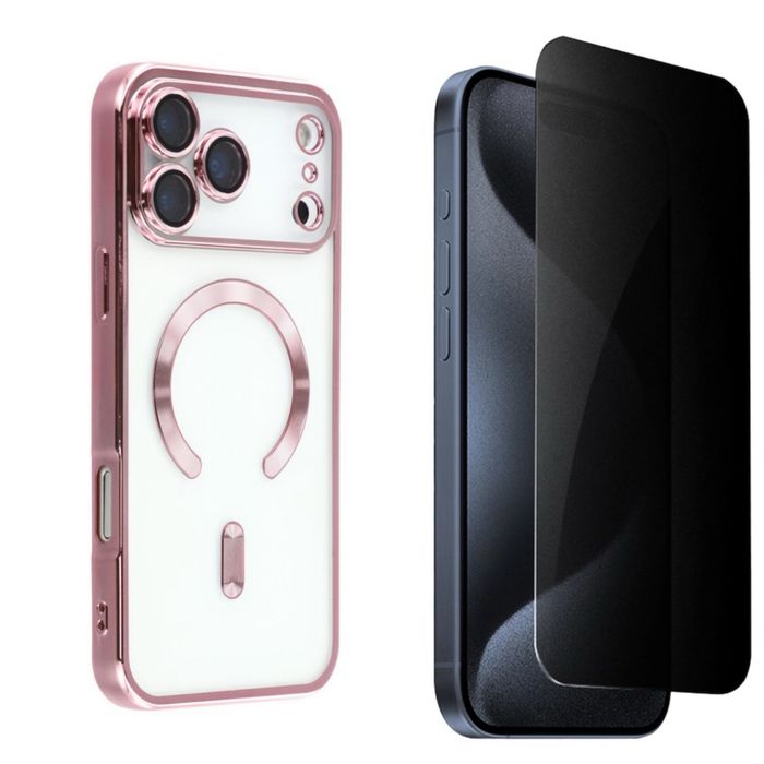 Iphone 17 AIR PRO MAX Husa Defender Magsafe + Folie Sticla Privacy D+