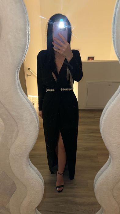 Rochie de seară croită.
