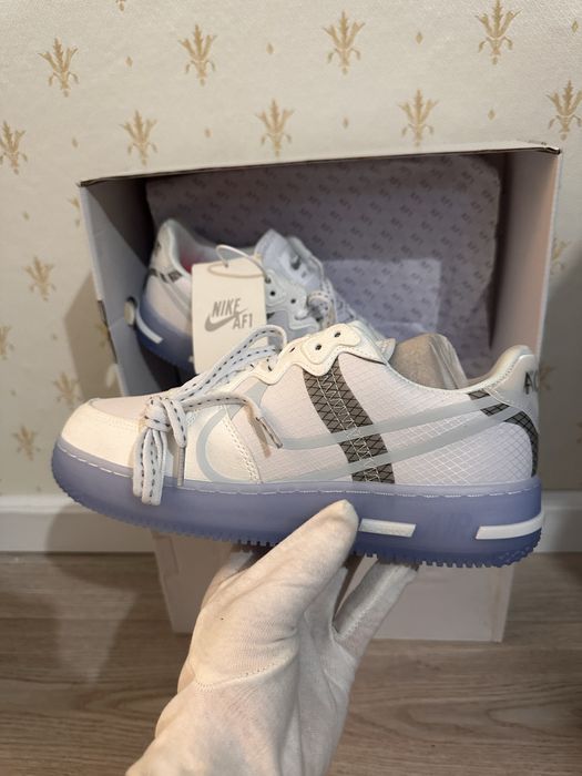 Nike Jordan Air Force 1 React "White Ice" FullBox