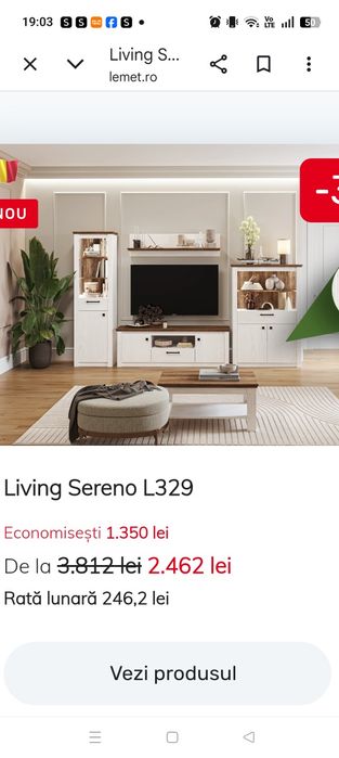 Mobila living Sereno L329  Lems in ambalaj original ( nouă)