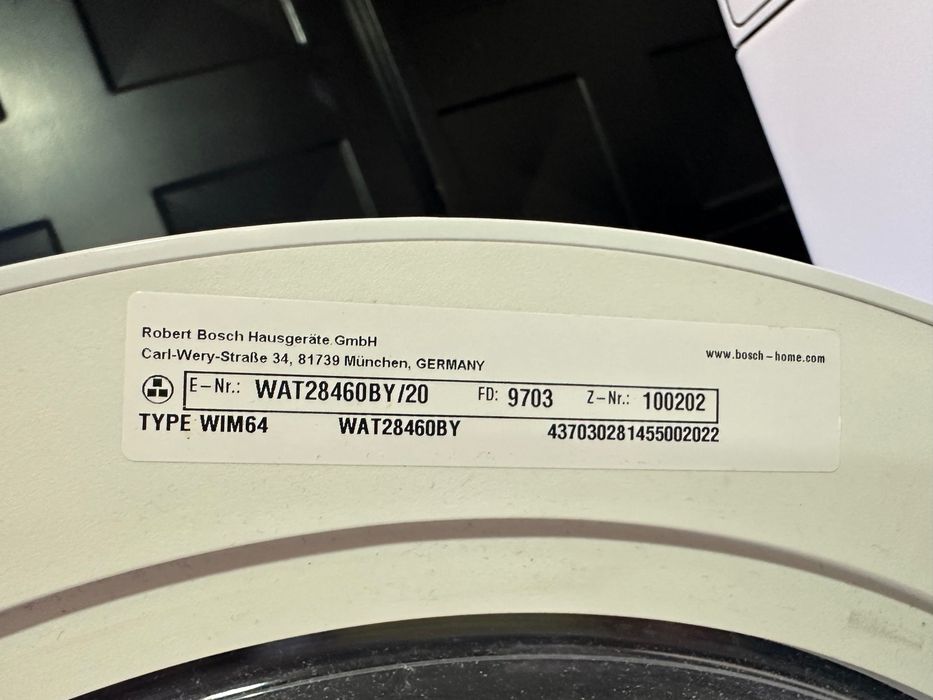 Пералня Bosch Serie 6 WAT28460BY – 8 кг, 1400 об./мин.