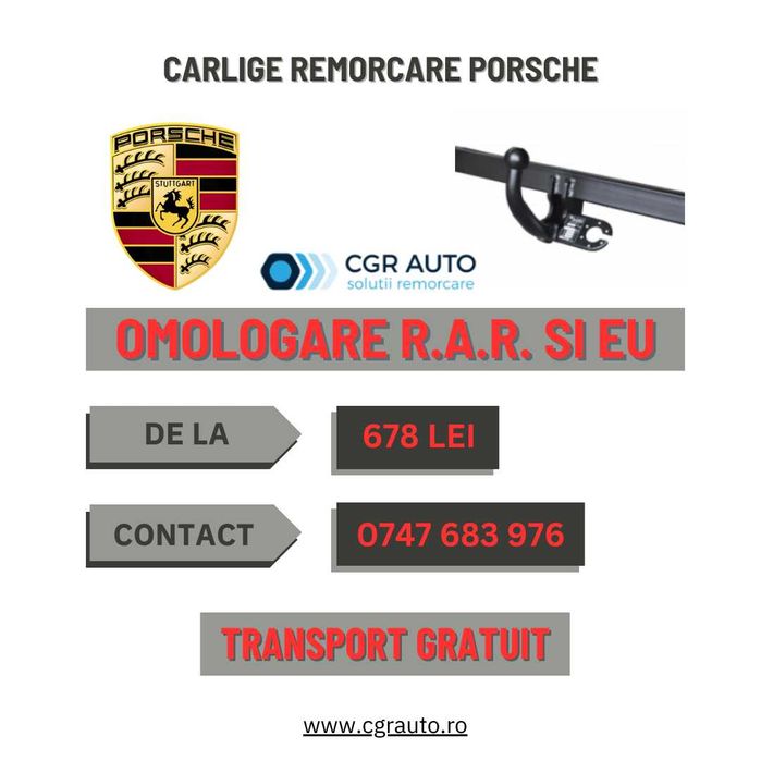 Carlige remorcare Porsche Livrare Rapida
