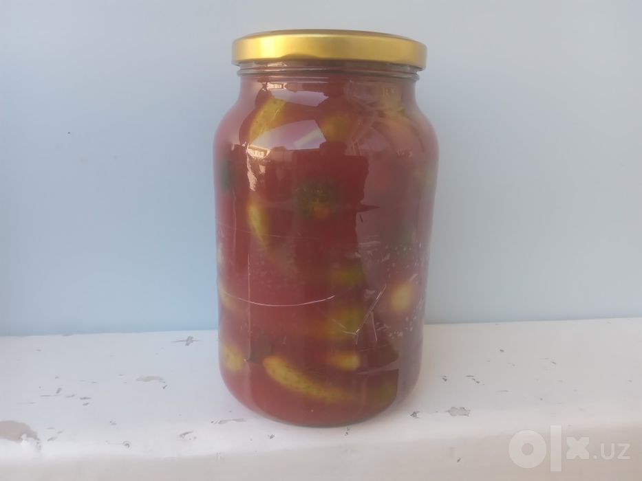 Консервы огурцы.  Сотилади