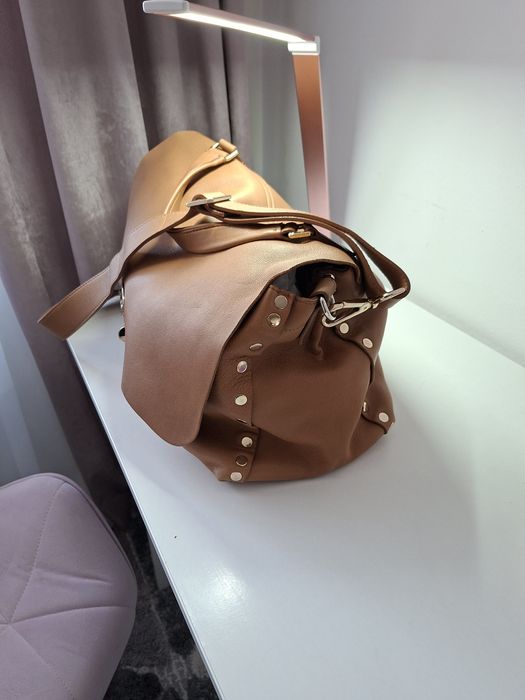 Geantă Zanellato  Postina, medium piele naturală, nouă, maro coniac