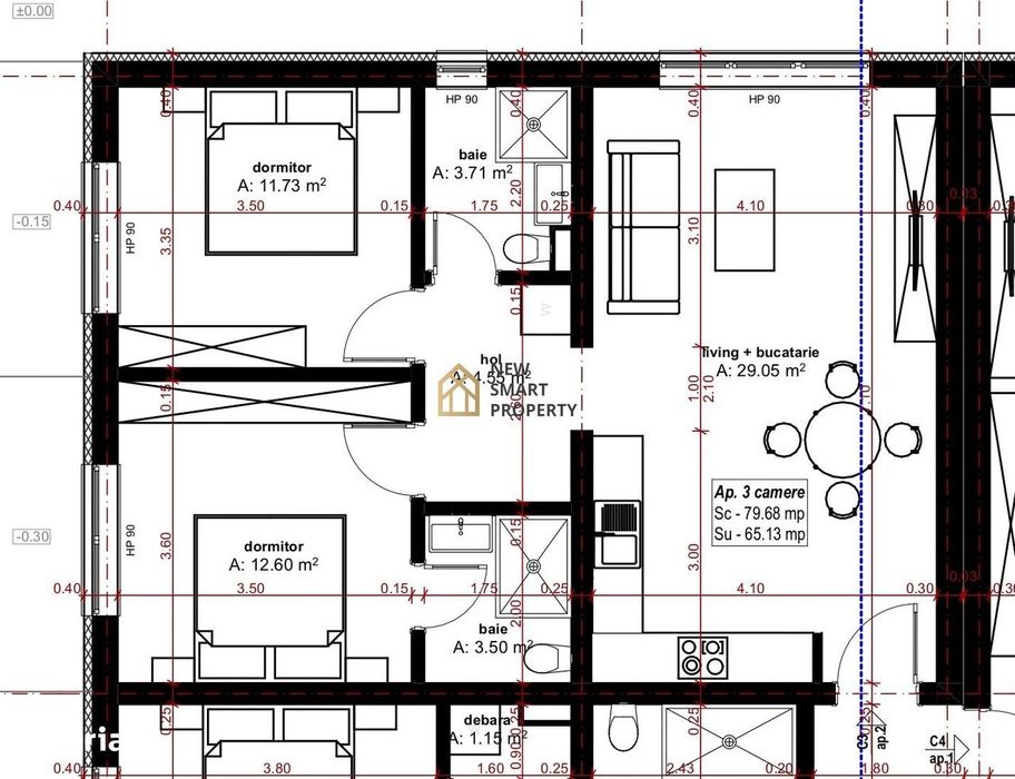 De vanzare apartamente NOI cu 3 camere- Dimitrie Anghel Oradea