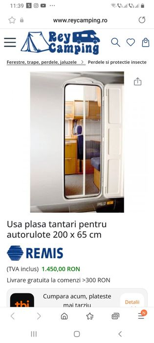 Usa Rulotă culisabila pentru insecte 600lei