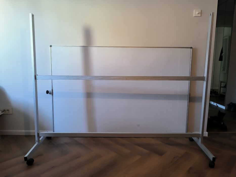 Whiteboard mobil, multifuncțional 180*120 cm cu doua fețe și cadru